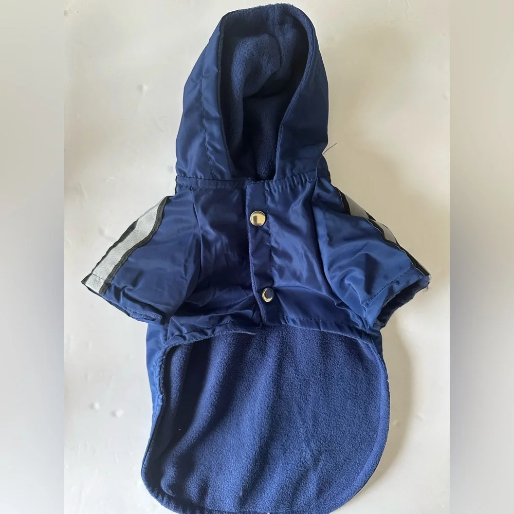 Dogs Navy Blue Hooded Jacket‎ with Flag Patch